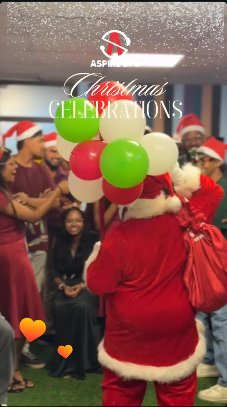 Santa joining the Aspire BPO Christmas celebration — Christmas Party 2025